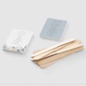 Éventail Jardin bleu Dusty Mariage Floral (Non-assemblé)