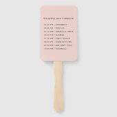 Éventail Jardin botanique Floral Hexagon Mariage Timeline (Dos)