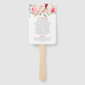 Éventail Jardin d'aquarelle sauvage Florals Mariage (Dos)