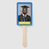 Éventail Jardin de graduation modifiable Nom et nom de l'éc (Dos)