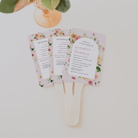 Éventail Jardin de l'Après-Glowing Fleurs de Mariage