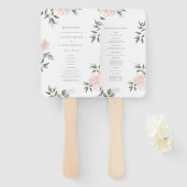 Éventail Jardin Fleuris Programme de mariage Ventilateur à (Devant et derrière)