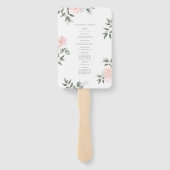 Éventail Jardin Fleuris Programme de mariage Ventilateur à (Dos)