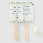 Éventail Jardin Whimsical Fleurs sauvages Programme Calendr (Devant et derrière)