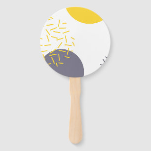 Éventail Jaune, cool, moderne, art géométrique tendance