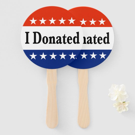 Éventail Je fais un don (Devant et derrière)