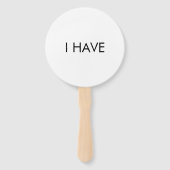 Éventail Je n'ai jamais noir blanc blanc Deux côtés jeu (Dos)