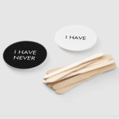 Éventail Je n'ai jamais noir blanc blanc Deux côtés jeu (Non-assemblé)