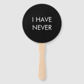 Éventail Je n'ai jamais noir blanc blanc Deux côtés jeu (Devant)