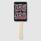 Éventail Je N'Aime Pas Le Cancer Ici Ou Là (Devant)