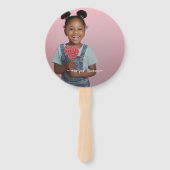 Éventail Je suis la fille d’anniversaire, un fan de photo (Devant)