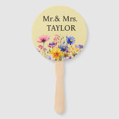 Éventail Je Viens De Marier M. & Mme | FLEUR SAUVAGE MARIAG (Dos)