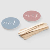 Éventail Je Viens De Marier M. & Mme | Monogramme Mariage (Non-assemblé)