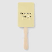 Éventail Je Viens De Marier M. & Mme | Monogramme Mariage (Dos)