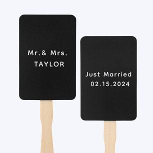 Éventail Je Viens De Marier M. & Mme   Monogramme Mariage