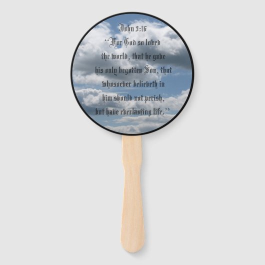 ÉVENTAIL JEAN 3:16 (Dos)