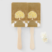 Éventail Jésus Ouvrir les bras Clous dans les mains Arbre d (Devant et derrière)