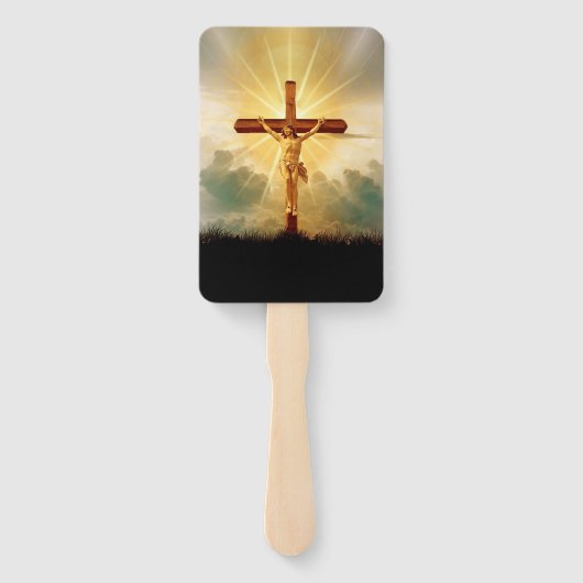 ÉVENTAIL JÉSUS SUR LA CROIX (Dos)