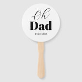 Éventail Jeu de Baby shower maman ou papa moderne (Dos)