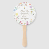 Éventail jeu de dix fleurs sauvages pastel Baptême (Dos)