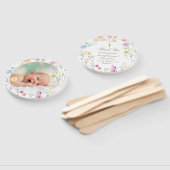 Éventail jeu de dix fleurs sauvages pastel Baptême (Non-assemblé)