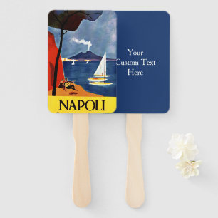Éventail Jeu de ventilateur Vintage voyage Naples Naples