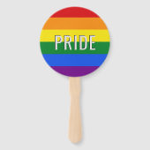 Éventail Jeu de ventilateurs de texte personnalisé Rainbow  (Devant)