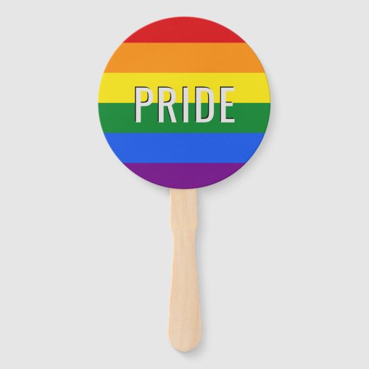 Éventail Jeu de ventilateurs de texte personnalisé Rainbow  (Devant)