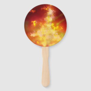 Éventail Jeux de flammes du ciel nocturne
