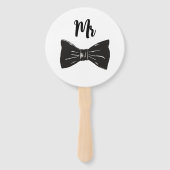 Éventail Jeux Mariages chic Black & White Bride ou Groom (Dos)