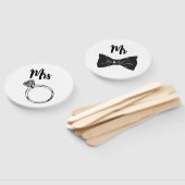 Éventail Jeux Mariages chic Black & White Bride ou Groom (Non-assemblé)