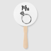 Éventail Jeux Mariages chic Black & White Bride ou Groom (Devant)