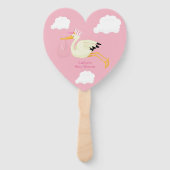 Éventail Joli Baby shower rose (Devant)