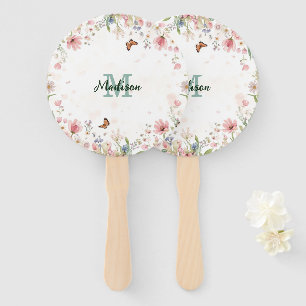 Éventail Joli bouquet de fleurs sauvages de printemps papil