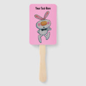 Éventail Joli Cartoon Blanc Pouce Haut Pouce Inscription Ro (Dos)