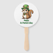 Éventail Joli écureuil de la Saint Patrick avec Casquette v (Dos)