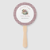 Éventail Joli Fall Green & Plum Citrouille Baby shower à th (Dos)