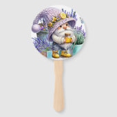 Éventail Joli Gnome de Lavande (Dos)