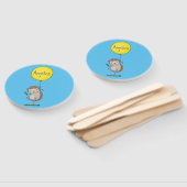 Éventail Joli hérisson et motif de dessin animé de ballon (Non-assemblé)