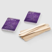 Éventail Joli Mariage de dentelle WISTERIA violet rustique (Non-assemblé)