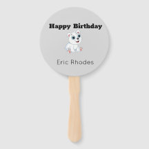 Joli ours polaire blanc sur fond gris pour anniver