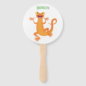 Éventail Joli triton orangé joyeux (Dos)