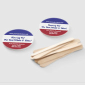 Éventail Jour de l'indépendance rouge, blanc et bleu 4 juil (Non-assemblé)