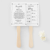 Éventail Jour de mariage manuscrit amusant Événements Chron (Devant et derrière)