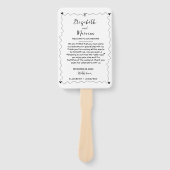 Éventail Jour de mariage manuscrit amusant Événements Chron (Devant)