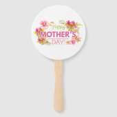 Éventail Jour des mères florales élégantes | Ventilateur à  (Devant)