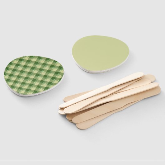 Éventail Journée de la Saint Patrick à Plaid Vert (Non-assemblé)