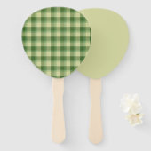 Éventail Journée de la Saint Patrick à Plaid Vert (Devant et derrière)