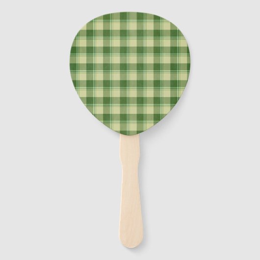Éventail Journée de la Saint Patrick à Plaid Vert (Devant)