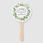 Éventail Journée de mariage simple de la ferme (Devant)